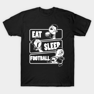 Eat Sleep Football - American Foot ballplayer Gift design T-Shirt